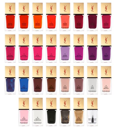 nagellak ysl|ysl nail varnish color chart.